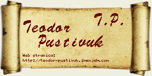Teodor Pustivuk vizit kartica
